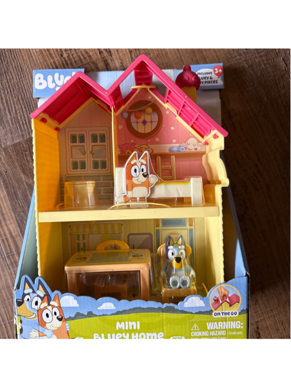 Bluey Mini Home Playset Kids Toy One Size Yellow Pink